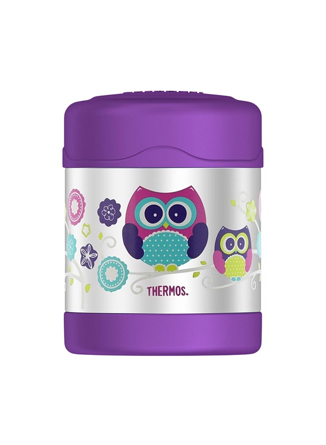 Thermos Funtainer Stainless Steel Kids Owls Jar 290Ml, F3008Ow, Insulated Food Jar, Lunch Box , Storage Container, Thermal Flask For Travel