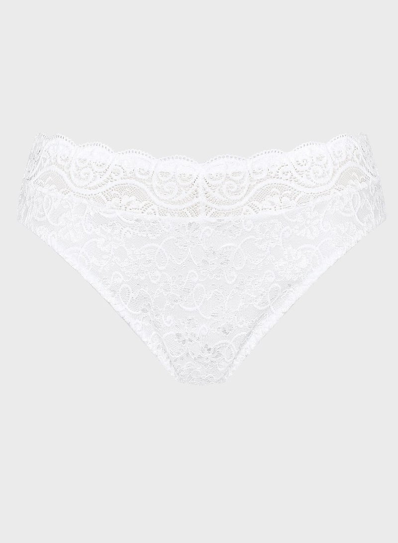 Lace Scallop Detail Brief