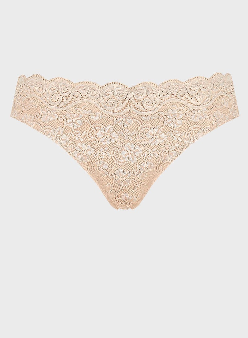 Lace Scallop Detail Brief