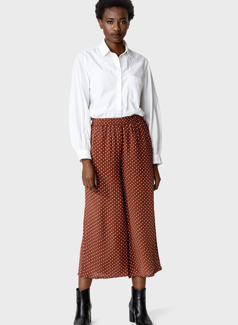 Polka Dot Wide Leg Pants