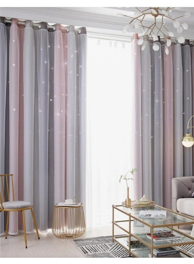 Fabric Nation Blackout Curtains Thermal Insulated Bedroom Curtains for Living Room 100x200cm