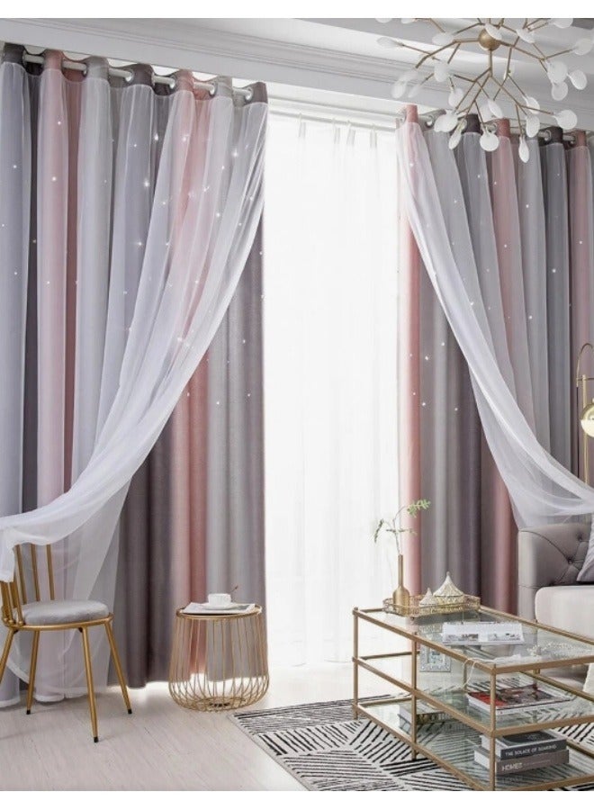 Fabric Nation Blackout Curtains Thermal Insulated Bedroom Curtains for Living Room 100x200cm