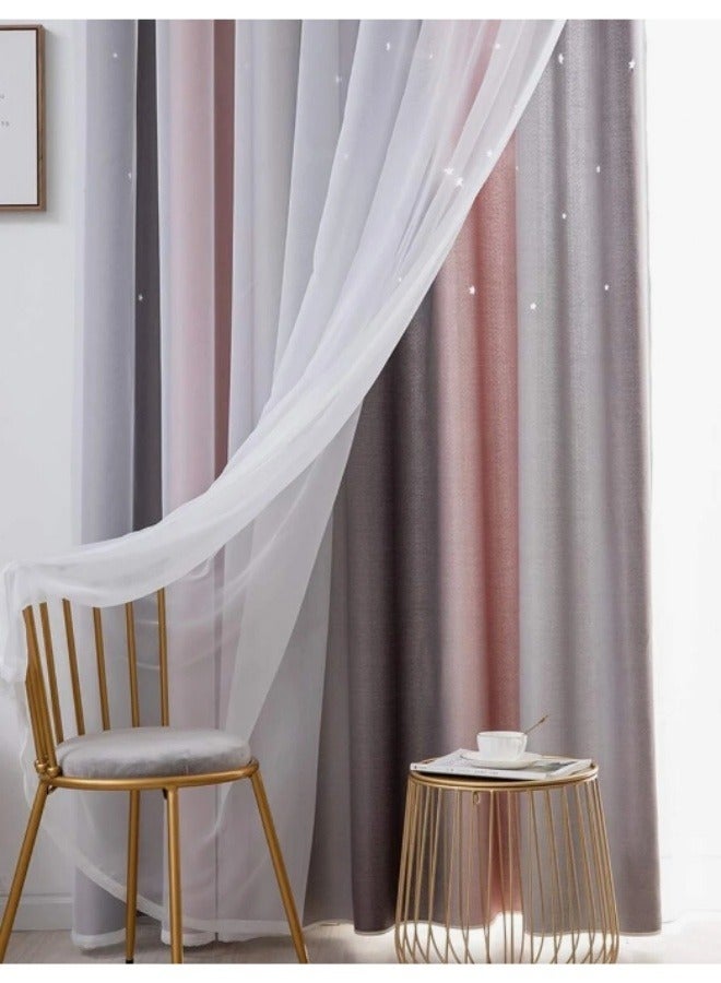 Fabric Nation Blackout Curtains Thermal Insulated Bedroom Curtains for Living Room 100x200cm