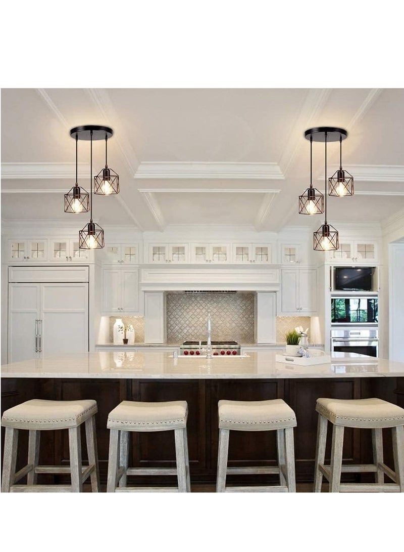 Hanging Pendant Lights Vintage 3 Lights Ceiling Lamp for Kitchen Dining Room Bulbs Include