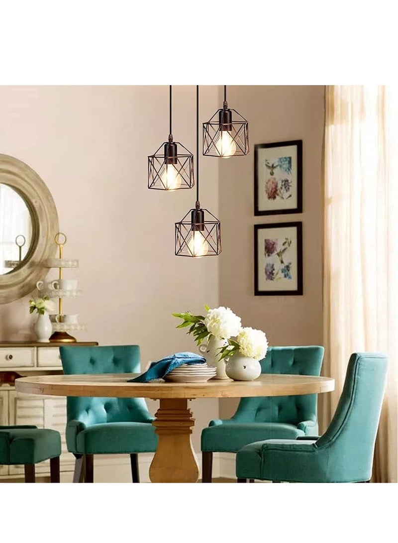 Hanging Pendant Lights Vintage 3 Lights Ceiling Lamp for Kitchen Dining Room Bulbs Include