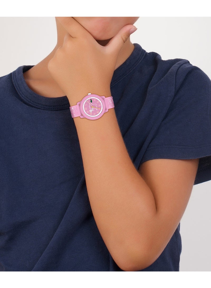 Round Analog Kids's Pink Case Watch - 2030058