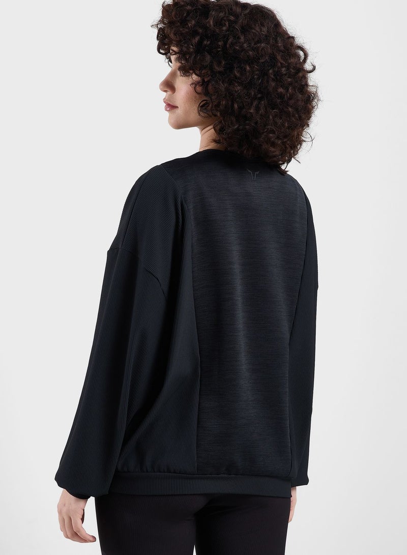 Code Ribbed Sweatshirt