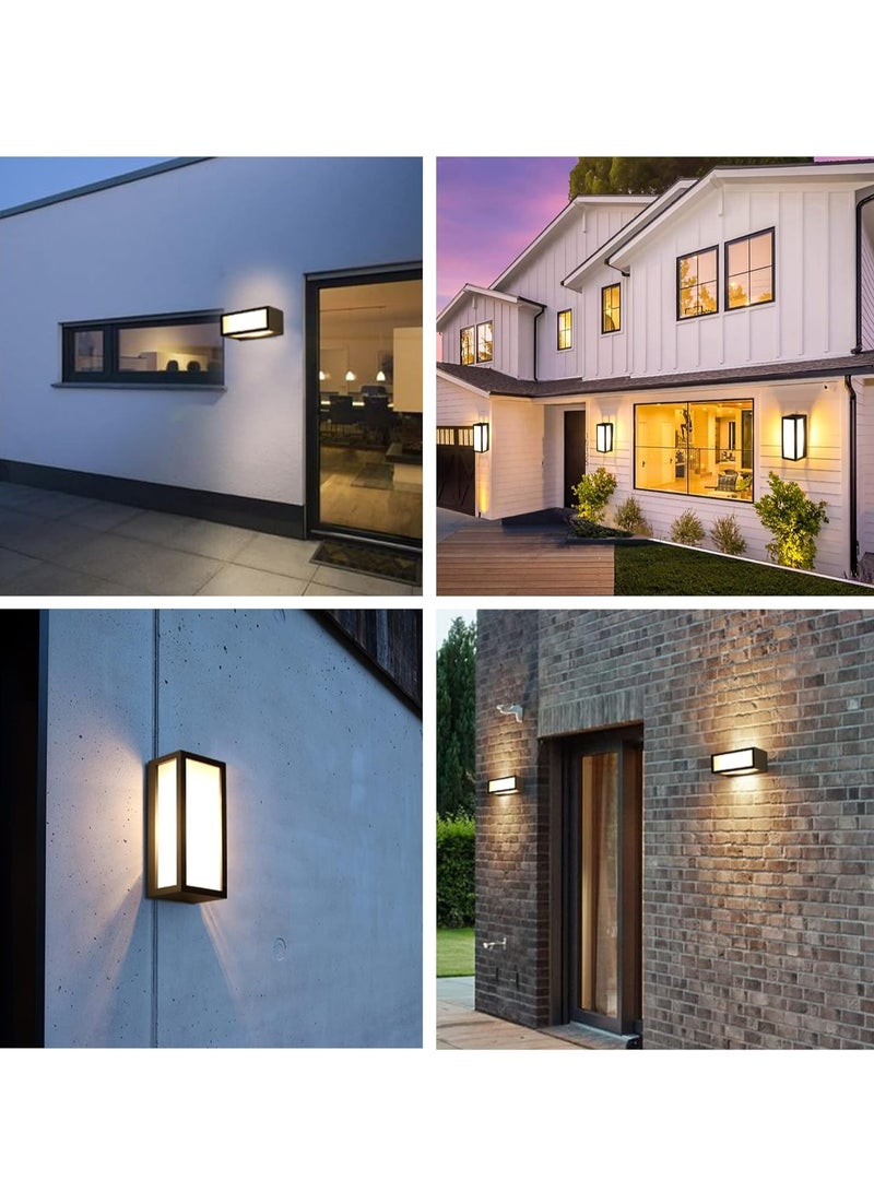 LED Outside Wall Light Aluminum Outdoor Wall Lamp Exterior Wall Sconce Waterproof Warm White