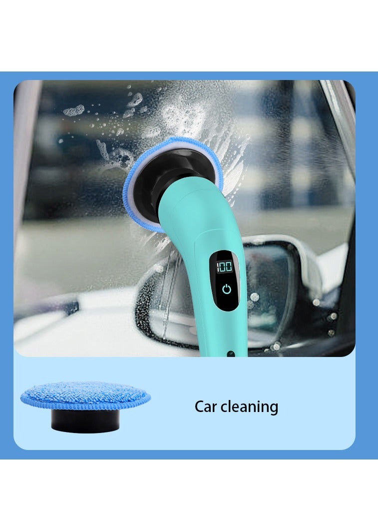 8 In 1 Cordless Electric Spin Scrubber Rechargeable Cleaning Brush with 8 Replaceable Brush Heads, Cordless and Portable Power Scrubber, Electric Bathroom Scrubber for Cleaning Tile, Sink, Window, Floor, Tub, Car