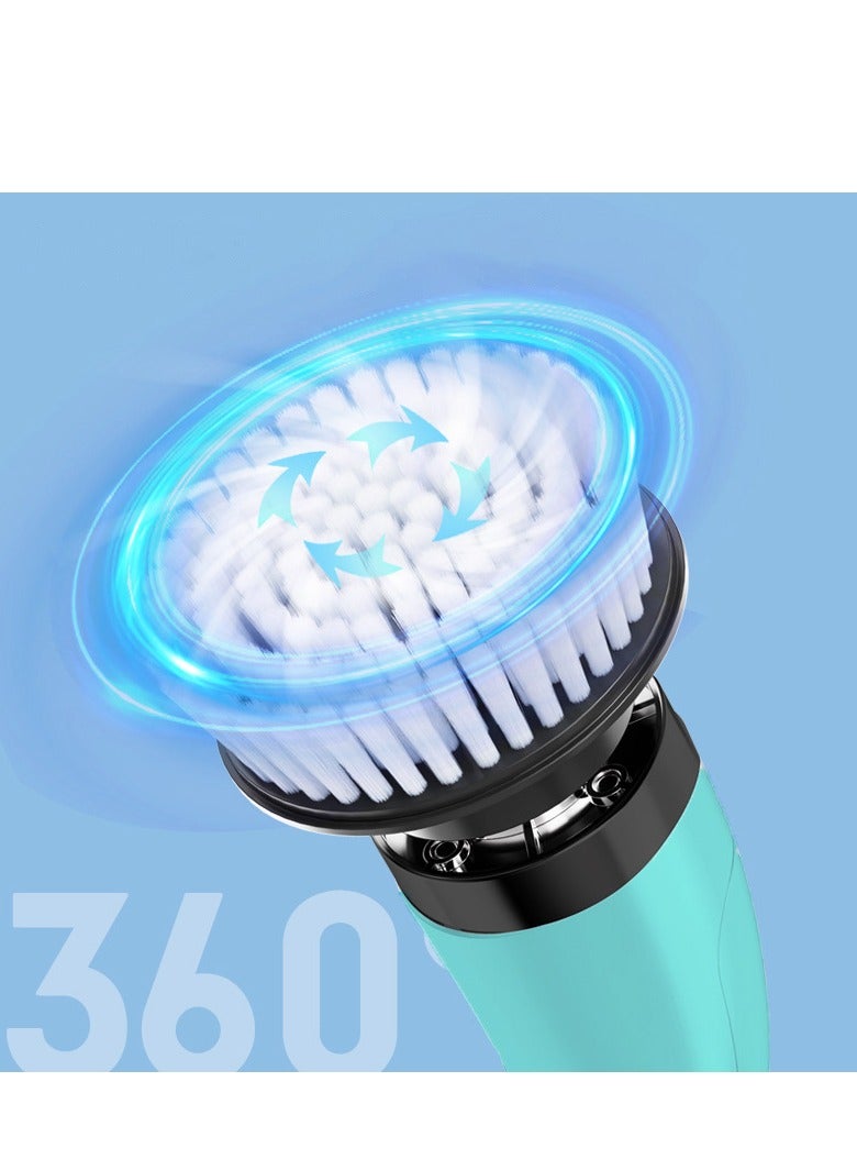 8 In 1 Cordless Electric Spin Scrubber Rechargeable Cleaning Brush with 8 Replaceable Brush Heads, Cordless and Portable Power Scrubber, Electric Bathroom Scrubber for Cleaning Tile, Sink, Window, Floor, Tub, Car