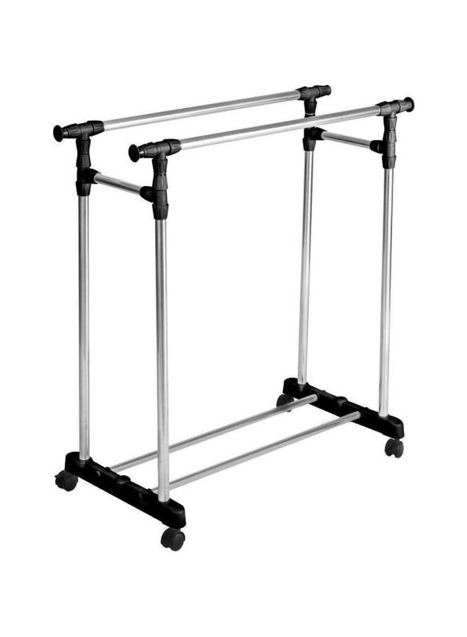 Extendable Clothes Rack Hanger Silver/Black