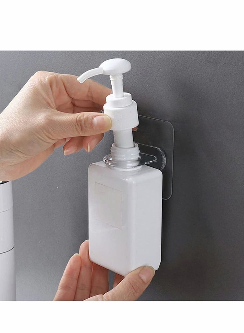 Shower Gel Bottle Holder Hook, Self Adhesive Wall Mount Shampoo Rack Kitchen Hook Bathroom Free Punch Hanger 12 Pieces