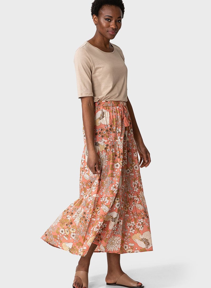 Printed Maxi Skirt