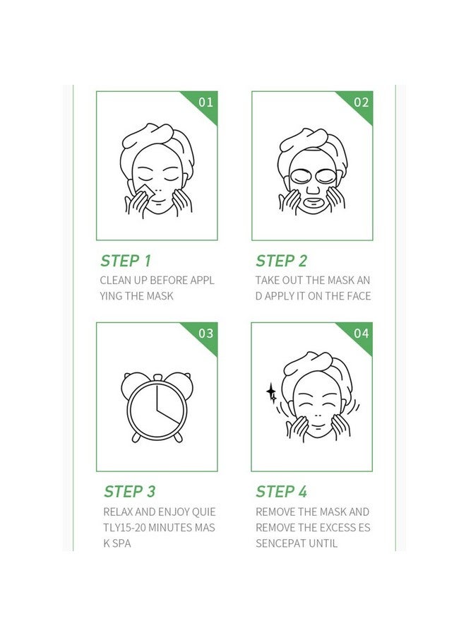 Fruit Flower Extract Vitamin C Facial Mask Plant Essence Moisturizing Fiber Membrane Cloth Deep Moisturizing Face Skincare 25G X 8Pcs