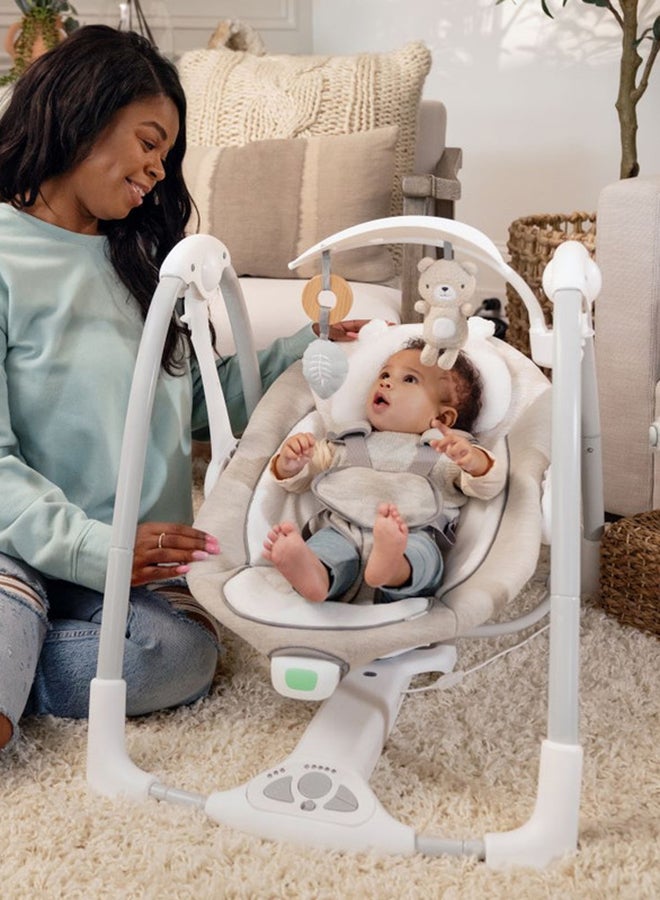 Convertme Swing-2-Seat, 5 Swing Modes, Vibrations, Music, Usb Power Adapt Cord, Toy Bar, 0 - 9 Months - Wynn