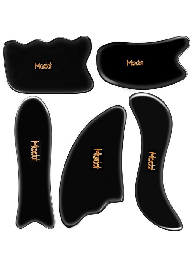 5 Pieces Gua Sha Massage Tools Set, Scraping Massage Tools Guasha Stone For Face Back Neck Physical Therapy