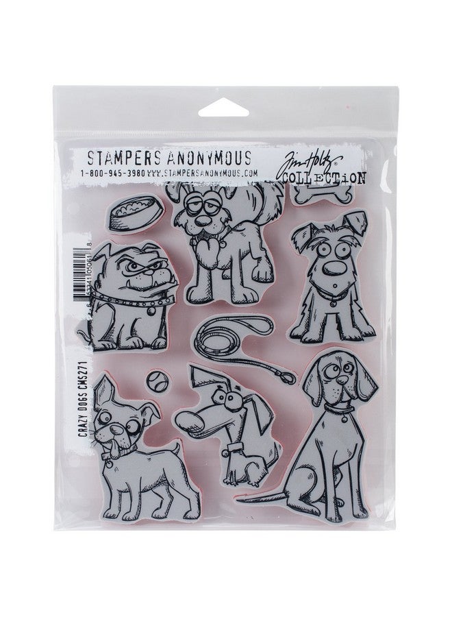 Cms Set Stampersa Cling Stamp Tholtz Crazy Dogs 24.6 X 18.9 X 0.5 Cm Multicolour