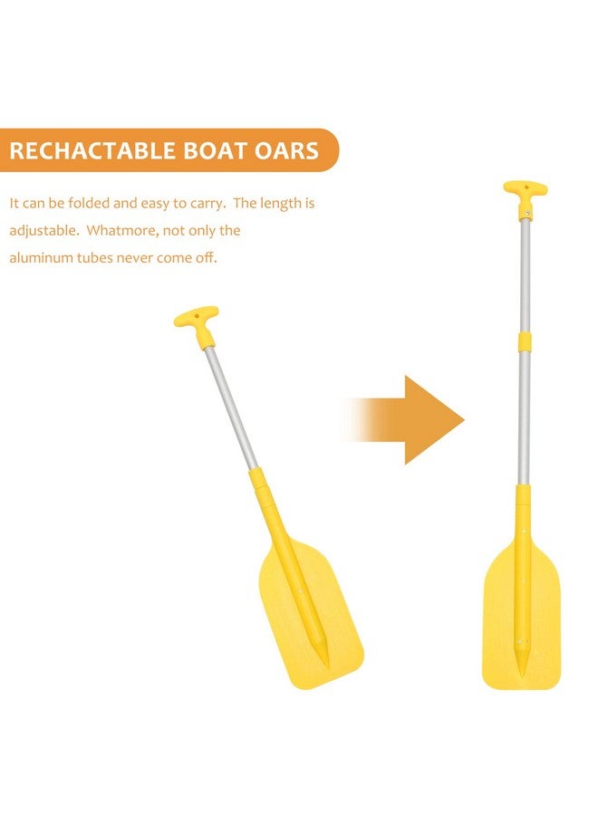 Sup Paddles Aluminum Alloy Telescopic Boat Oars For Summer Outdoor Water Canoe Kayak Surfing Paddle Supplies 54106Cm (Yellow)