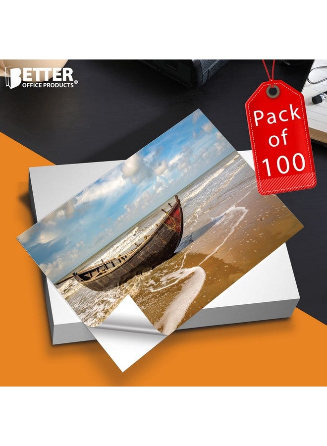 Selfadhesive Photo Paper Sticky Photo Paper Glossy 8.5 X 11 Inch 100 Sheets 135 Gsm Letter Size 100 Count Pack