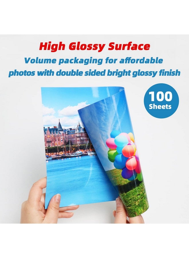 100 Sheets Double Sided Photo Paper 11X17 Glossy 54Lb Inkjet 200Gsm Obituary Bulletin Gallery Show Obituaries A3 Size 11 X 17 Inch For Inkjet Printer Printing