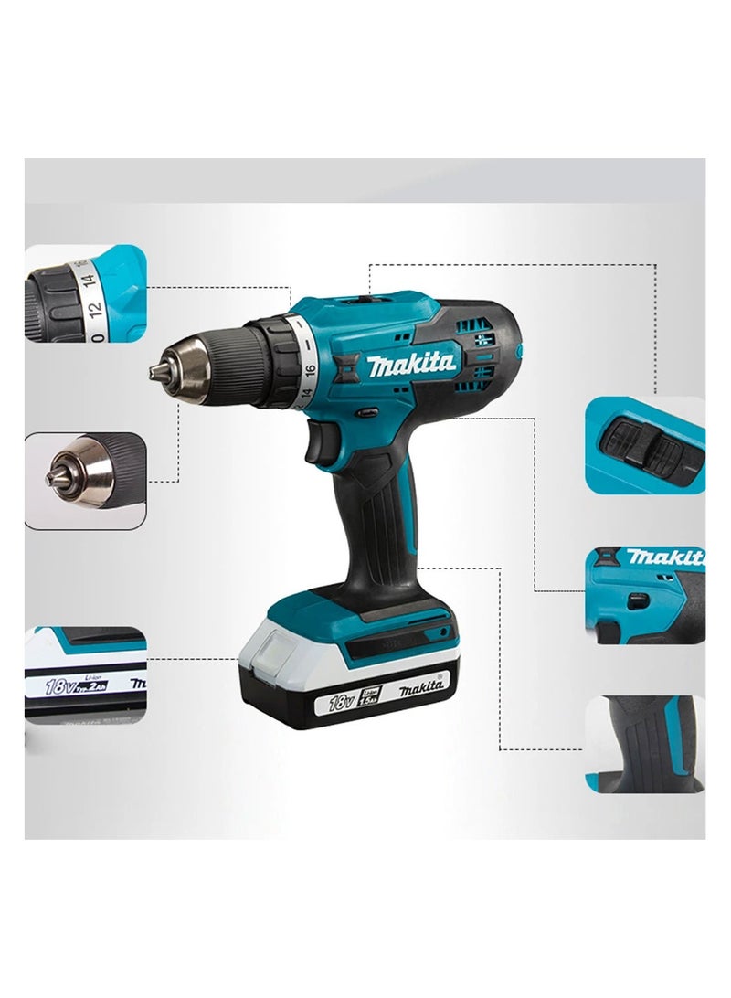 Makita DF488DW 18V Cordless Hammer Driver Drill with Reversing Switch