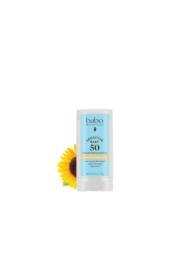 Sensitive Baby Mineral Sunscreen Stick Spf 50 70% Organic Ingredients Zinc Oxide Nsf & Made Safe And Ewg Certified Water Resistant Fragrancefree Babies & Kids