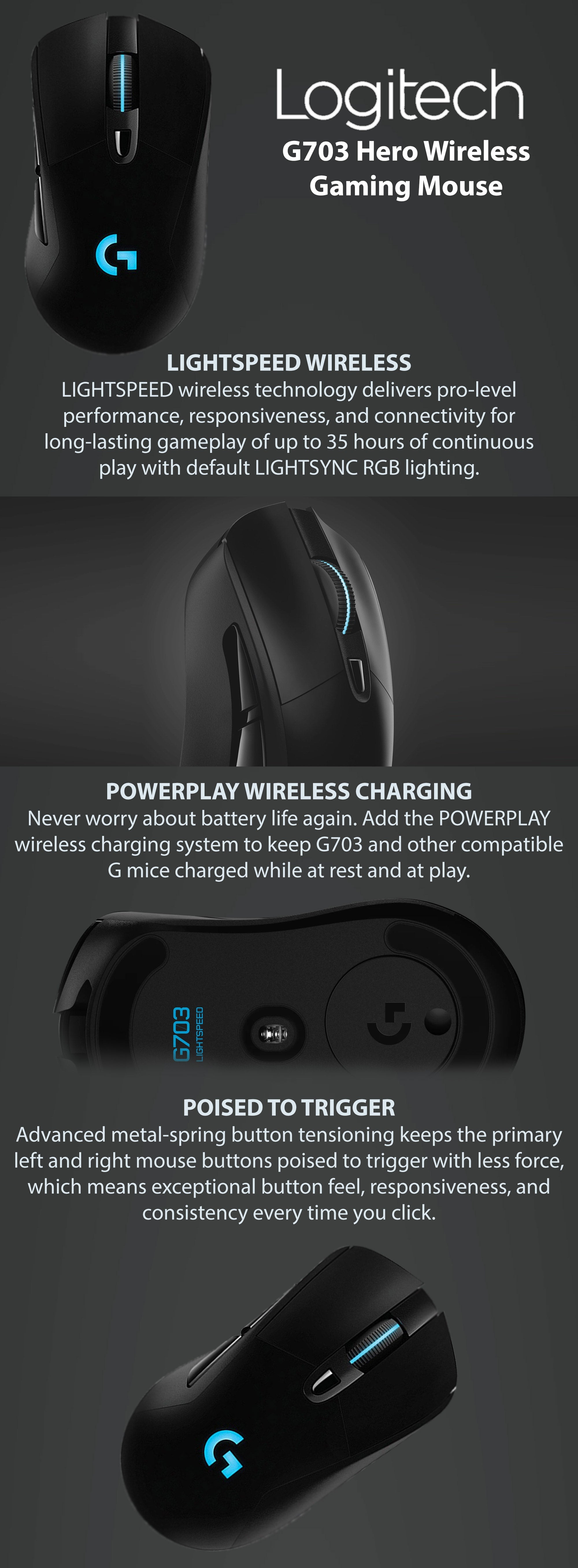 G703 Light Speed Wireless Gaming Mouse