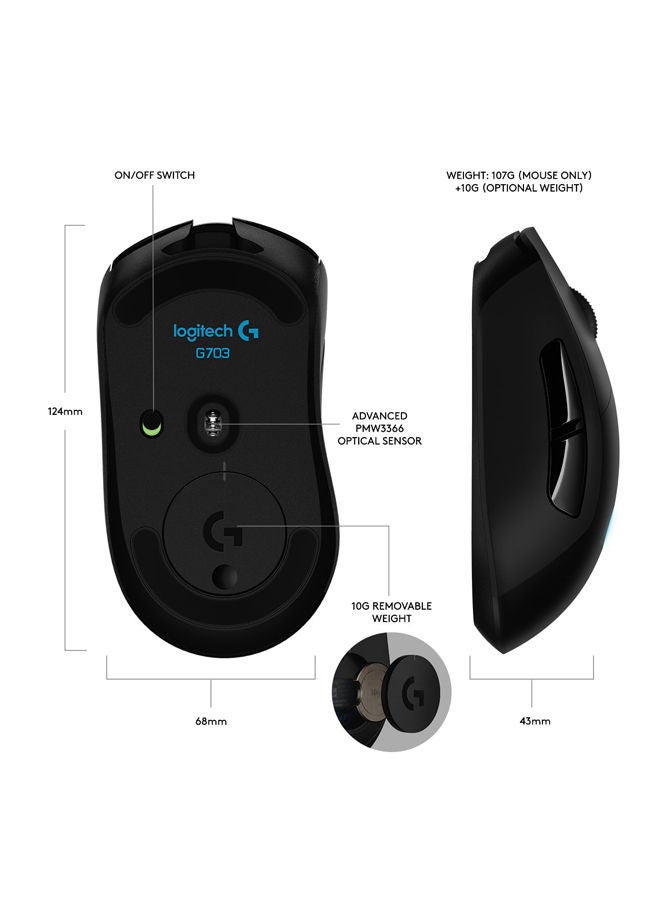 G703 Light Speed Wireless Gaming Mouse