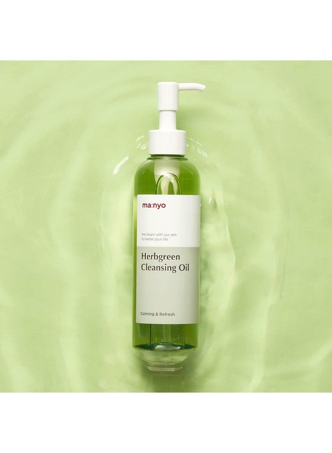 Herb Green Cleansing Oil 6.7 Fl Oz (200Ml) Korean Facial Cleanser Daily Makeup Remover For Women Effective Cleansing Without Clogging Pores With Artemisa Tea Tree