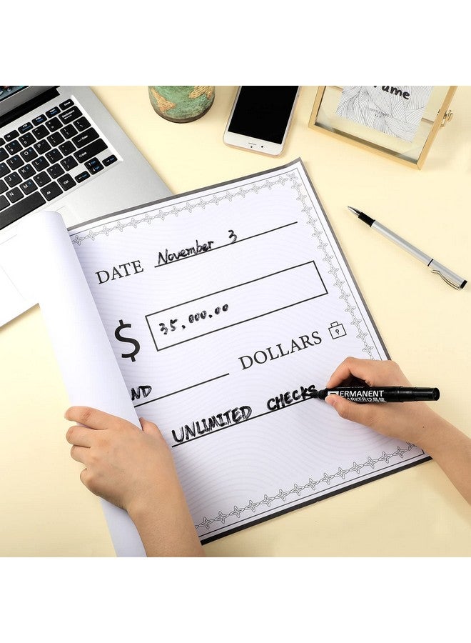 12 Pcs Giant Blank Check Big Checks For Presentations 30 X 16 Inch Fake Paper Novelty Checks Funny Jumbo Oversized Check For Awards Donation Fundraisers Award Prize Endowment