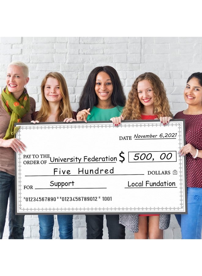 12 Pcs Giant Blank Check Big Checks For Presentations 30 X 16 Inch Fake Paper Novelty Checks Funny Jumbo Oversized Check For Awards Donation Fundraisers Award Prize Endowment