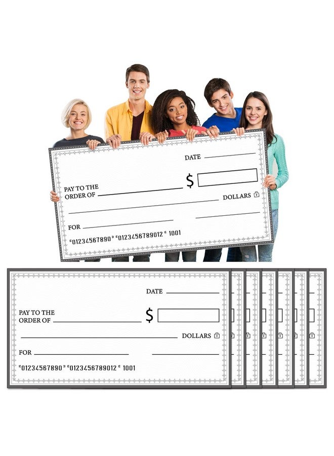 12 Pcs Giant Blank Check Big Checks For Presentations 30 X 16 Inch Fake Paper Novelty Checks Funny Jumbo Oversized Check For Awards Donation Fundraisers Award Prize Endowment