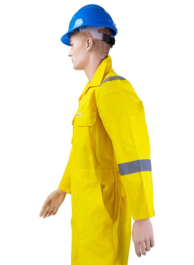 Comfort Safety Coverall With 6 Reflective Tapes Yellow 4XL