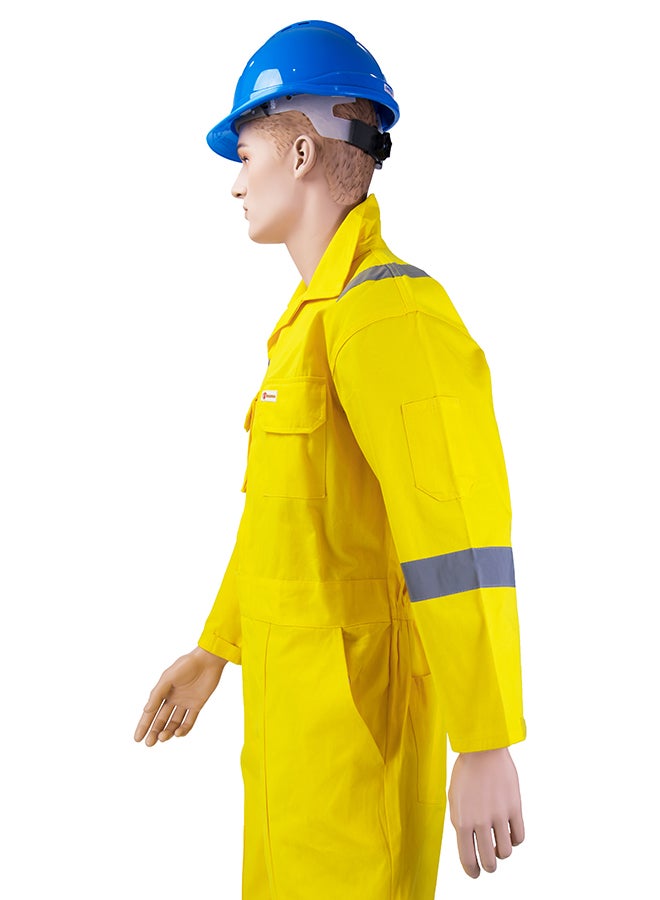 Comfort Safety Coverall With 6 Reflective Tapes Yellow 2XL