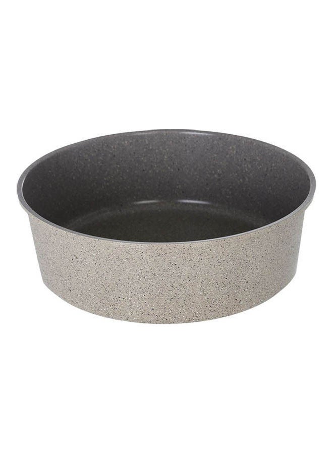 Granite Round Oven Dish Beige