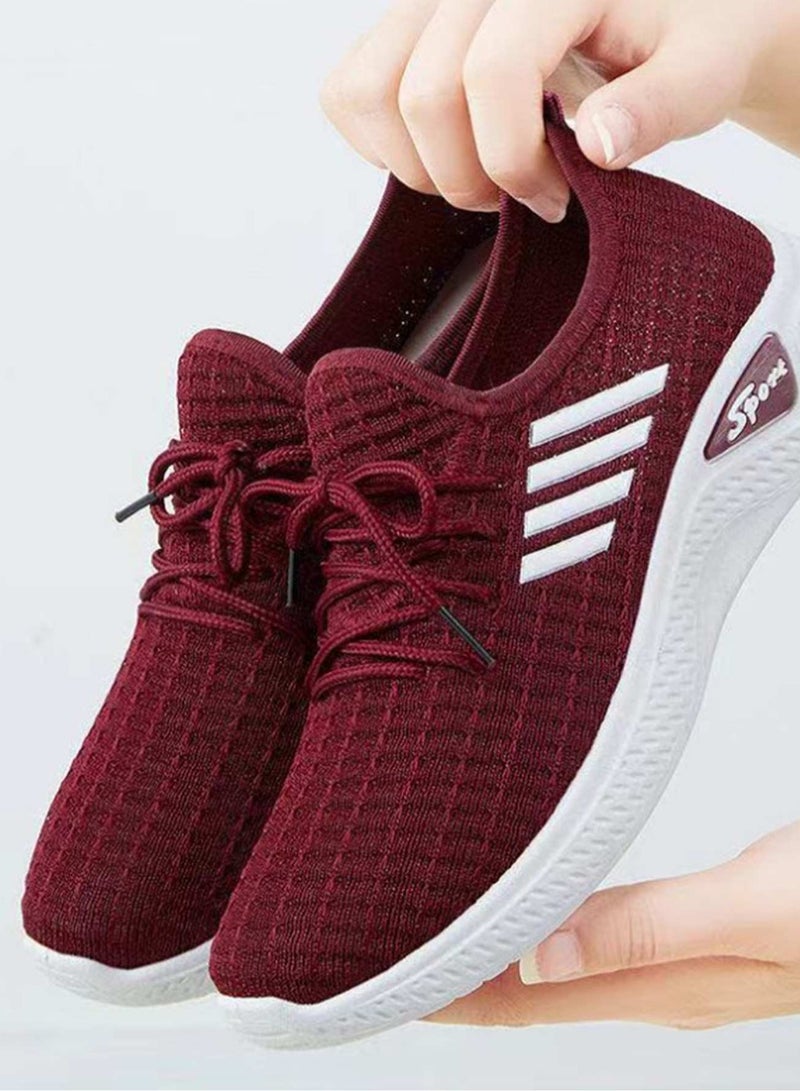 Knitting Breathable Shoes - Red