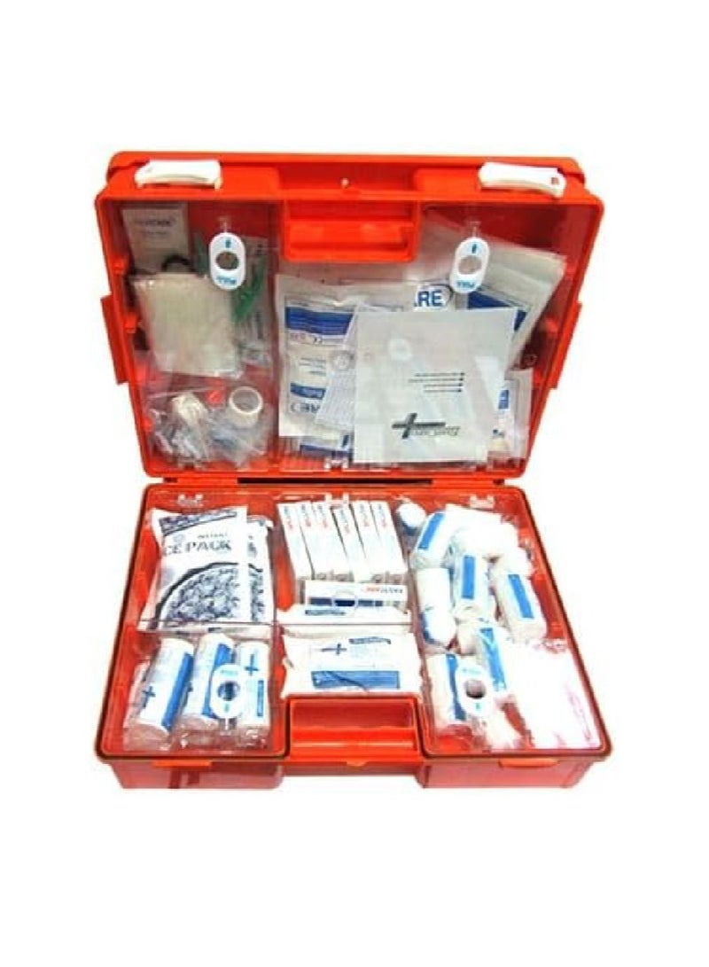 First Aid Kit ABS Heavy Duty Plastic With Wall Mounted Bracket Can Be Use For 100 People Work Space For Car Small Office Warehouse First Aid Box GKB300