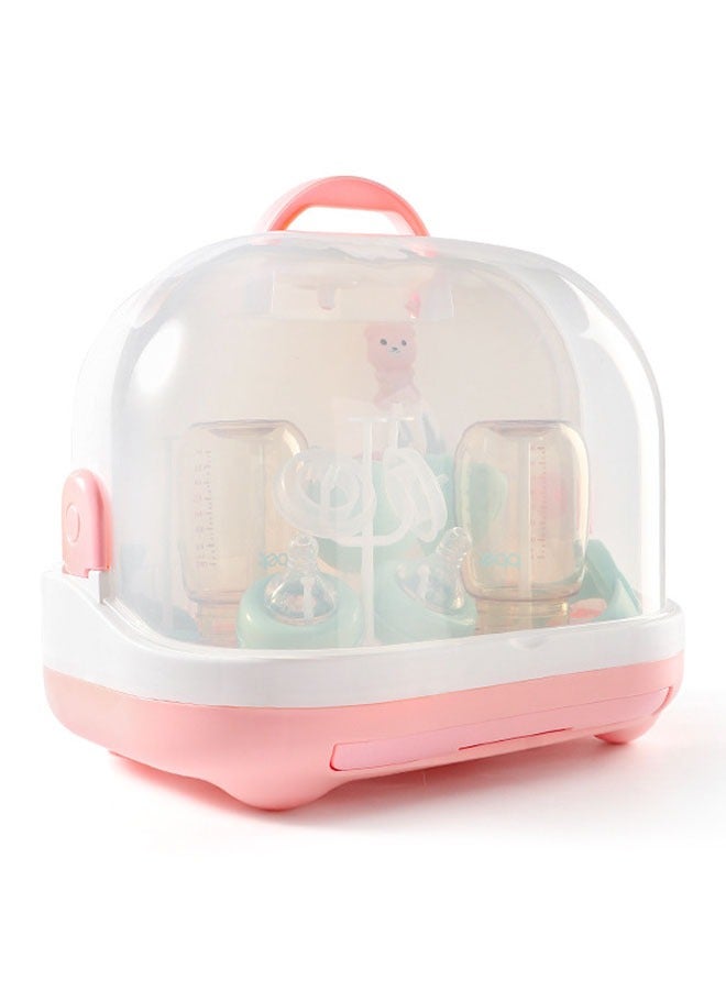 Portable Feeding Bottle Storage Box Baby Tableware Storage Drain Dustproof Storage Box
