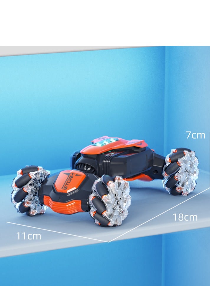 Remote Control of 360° in situ Deformation Rotation Stunt Toy Car