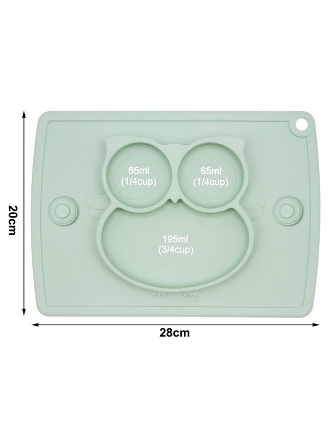 Toddler Plate Portable Baby Plate For Toddlers And Kids Bpafree Strong Suction Plates For Toddlers Dishwasher And Microwave Safe Silicone Placemat 11X8X1 Inch