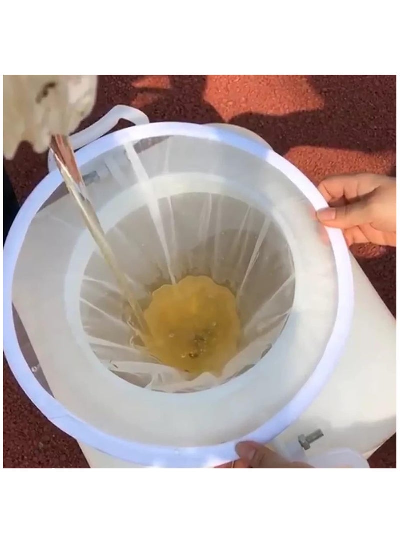 5 Pieces Bee Honey Extraction Tool Ultra-Fine Mesh Strainer Bag For Kitchen Nylon Mesh Filter For 5 Gal Bucket