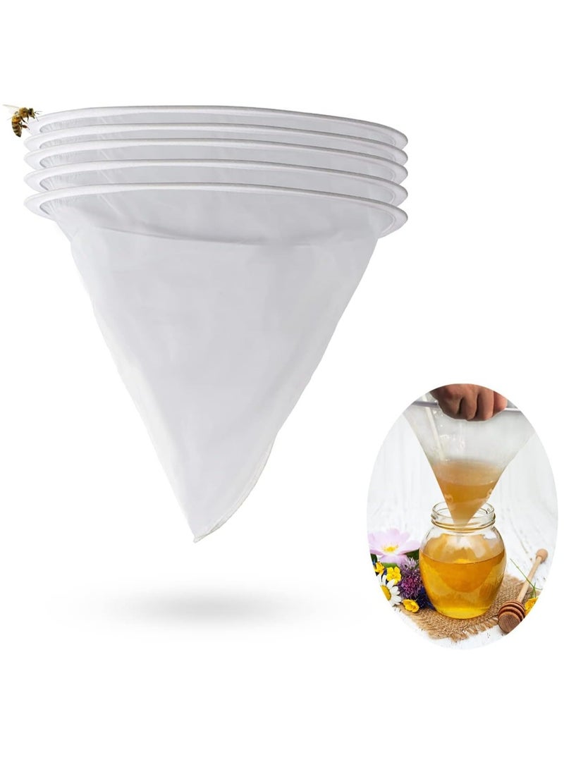 5 Pieces Bee Honey Extraction Tool Ultra-Fine Mesh Strainer Bag For Kitchen Nylon Mesh Filter For 5 Gal Bucket