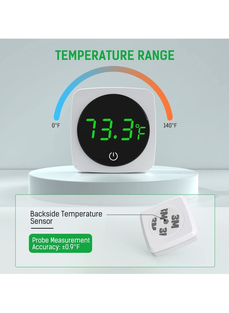 Digital Aquarium Thermometer, LED Display Thermometer for Aquarium Fish Tank Accurate Temperature Sensor High Accurate to ±0.9°F Fish Tank Thermometer with LED touch screen