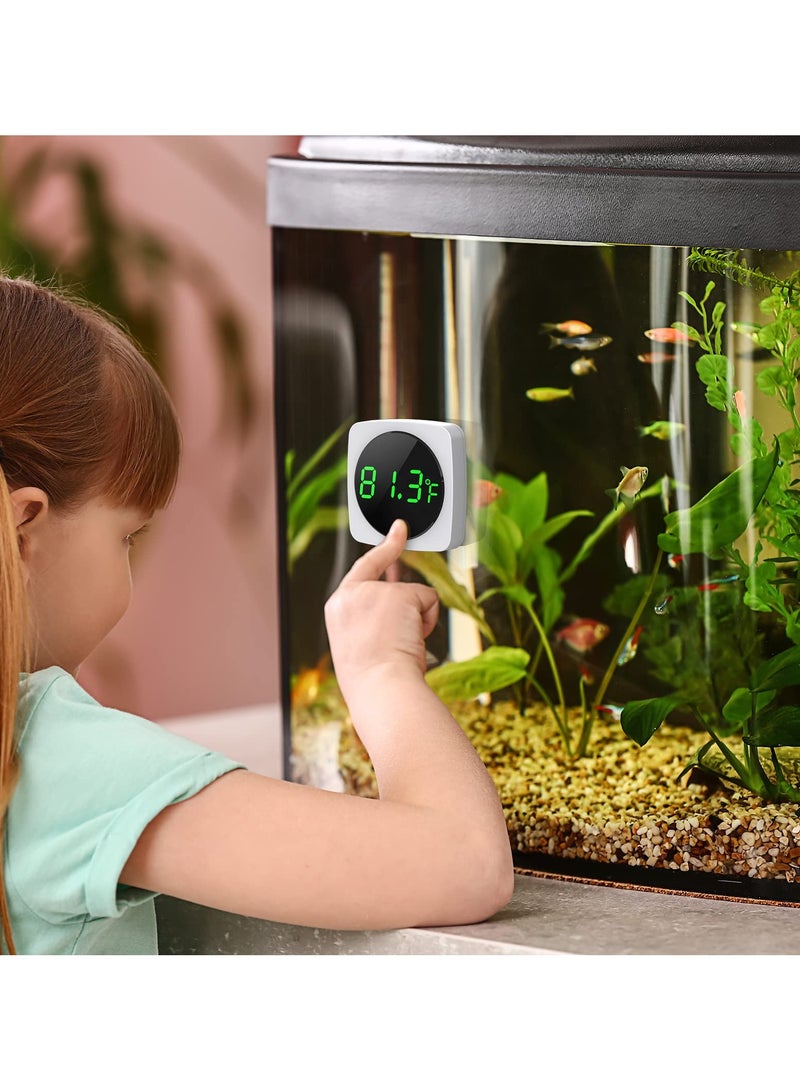 Digital Aquarium Thermometer, LED Display Thermometer for Aquarium Fish Tank Accurate Temperature Sensor High Accurate to ±0.9°F Fish Tank Thermometer with LED touch screen