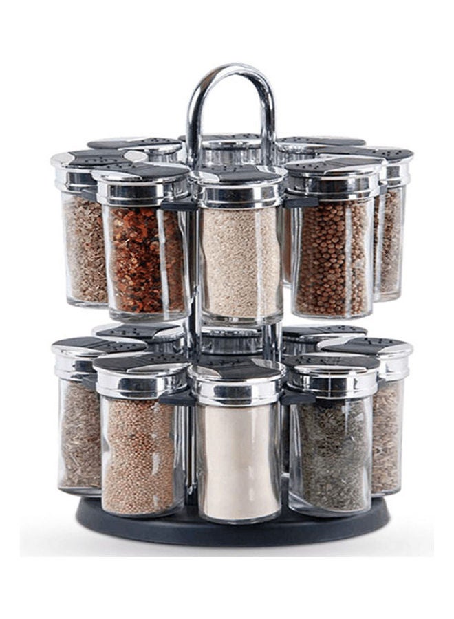 Spice Set 16 Jars On A Rotating Stand Clear 1.5Liters