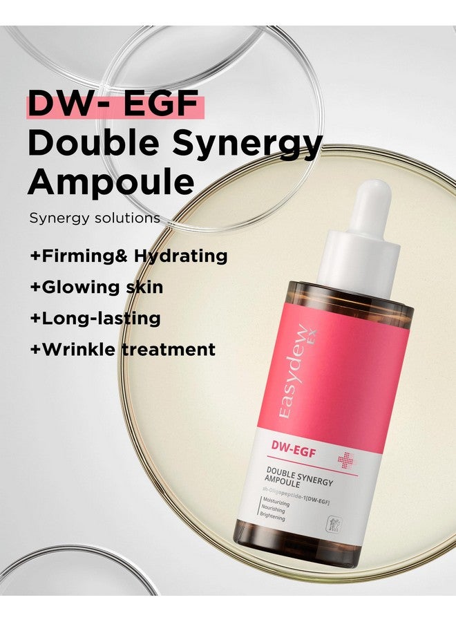 Dwegf Double Synergy Ampoule Intensive Moisturizing Face Serum With Hyaluronic Acid Ceramide Bakuchiol Firming Moisture Glow Skin For Rough Skin For All Skin Types 1.69 Fl.Oz.