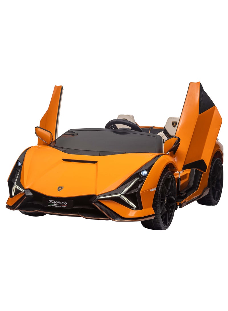 Lovely Baby Lamborghini Battery-Operated Powered Riding Car LB 6988EL for Kids, Remote-Control, Music & Lights, Age 1-6 Yrs - Orange