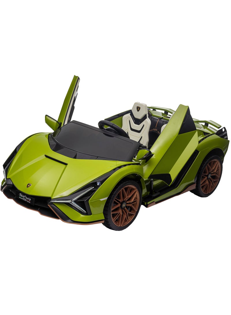 Lovely Baby Lamborghini Battery-Operated Powered Riding Car LB 6988EL for Kids, Remote-Control, Music & Lights, Age 1-6 Yrs - Green