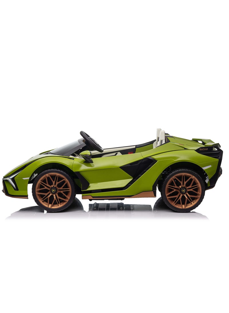 Lovely Baby Lamborghini Battery-Operated Powered Riding Car LB 6988EL for Kids, Remote-Control, Music & Lights, Age 1-6 Yrs - Green