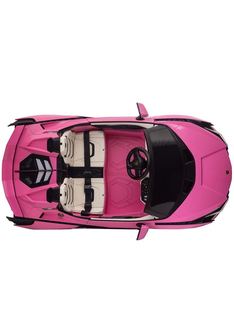 Lovely Baby Lamborghini Battery-Operated Powered Riding Car LB 6988EL for Kids, Remote-Control, Music & Lights, Age 1-6 Yrs - Pink